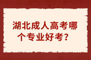 湖北成人高考哪个专业好考？