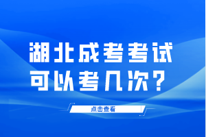 湖北成考考试可以考几次？