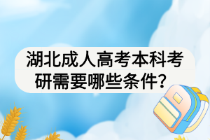 湖北成人高考本科考研需要哪些条件？