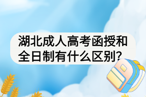 湖北成人高考函授和全日制有什么区别？