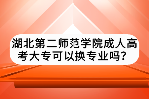 湖北第二师范学院成人高考大专可以换专业吗？