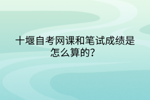 十堰自考网课和笔试成绩是怎么算的？