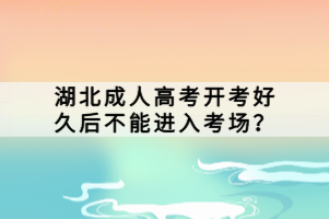 湖北成人高考开考好久后不能进入考场？