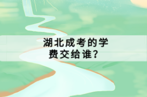 湖北成考的学费交给谁？