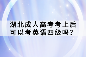 湖北成人高考考上后可以考英语四级吗？